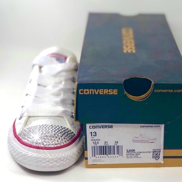 NIB Kid’s Custom Converse with crystals - Picture 8 of 11
